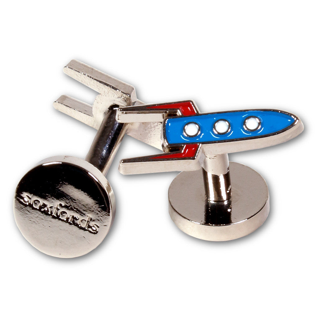 "Rockets" Enameled Cuff Links by Soxfords