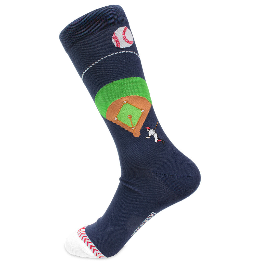 Baseball Patterned Pima Cotton Socks by Soxfords