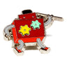 Robot themed enamel lapel pin