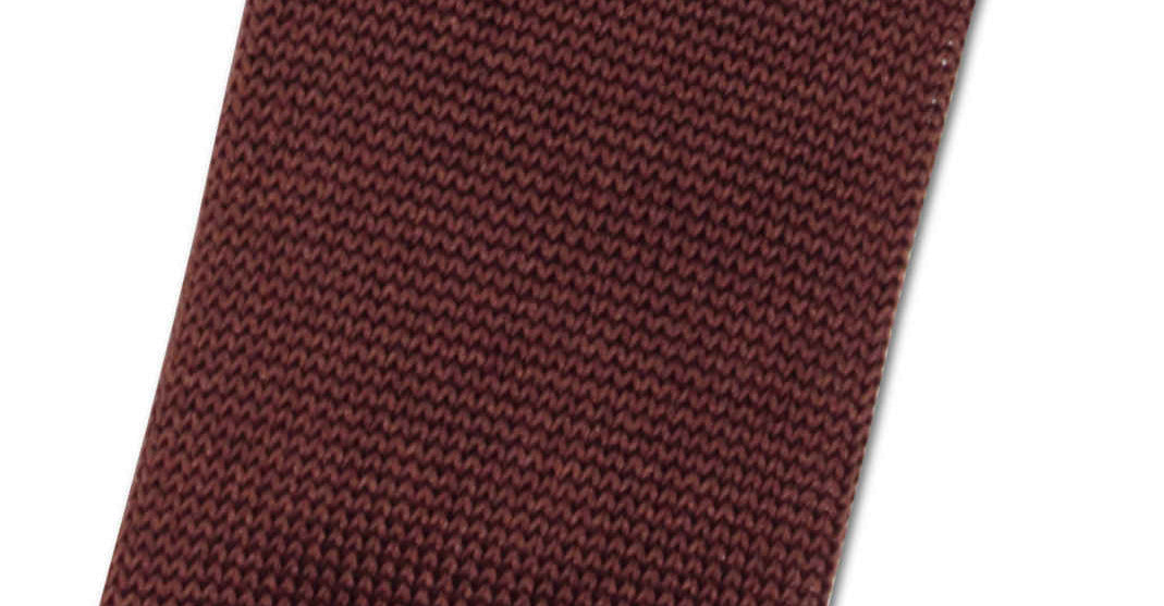 Brown Skinny Silk Pointed-Tip Knit Tie