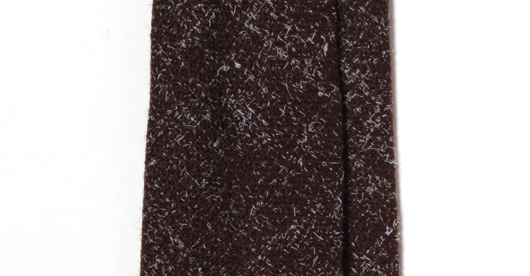Brown shaggy wool tie, limited edition, hand-made in Brooklyn