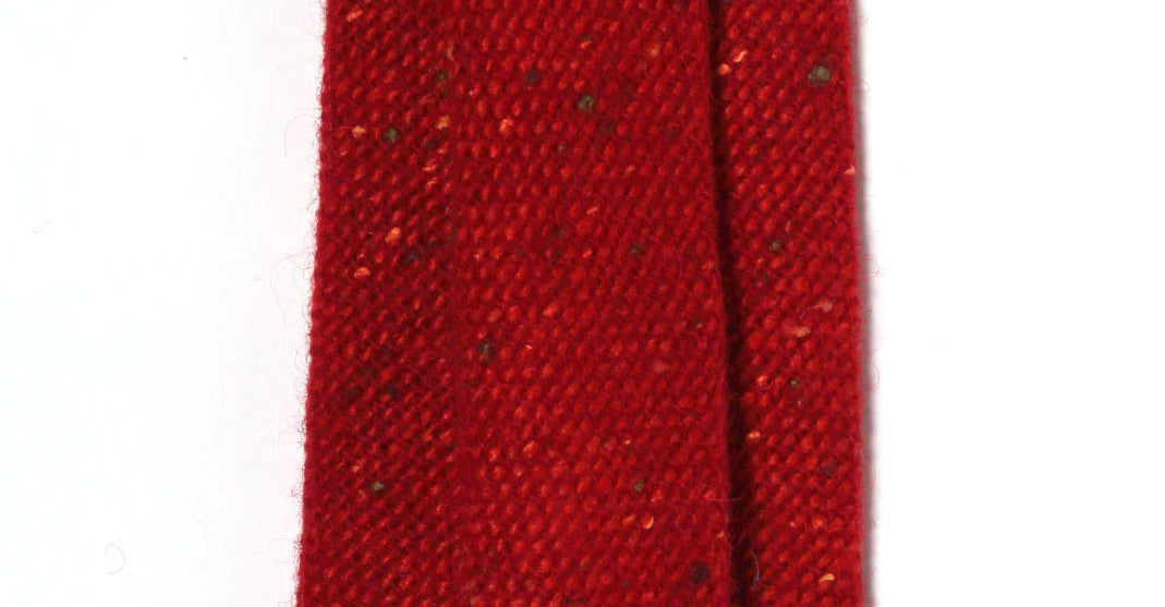 Red heavyweight wool tie, handcrafted in Brooklyn, New York