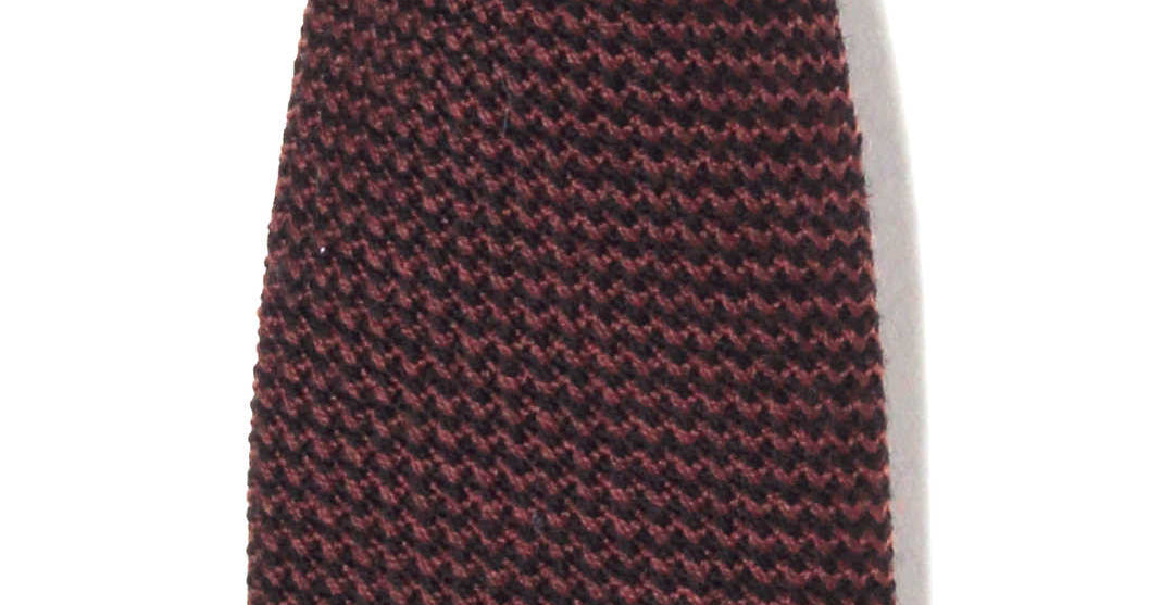 Brown texture woven wool tie, handmade in Brooklyn, New York