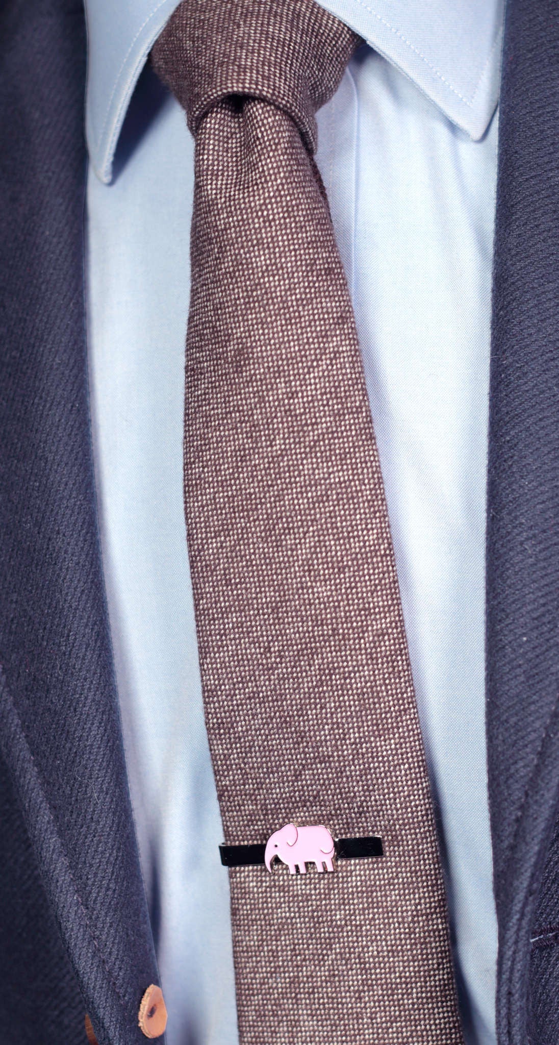 Made in Brooklyn Hand-Crafted Brown Wool Tie