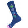 Golfing themed navy Pima cotton dress socks by Soxfords